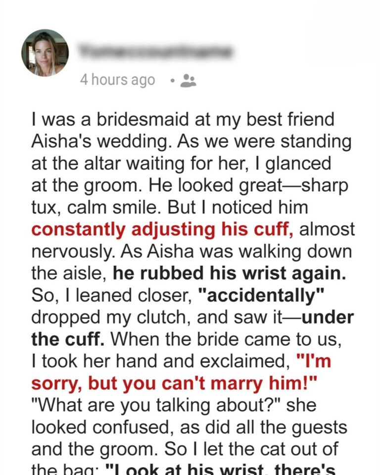 I Noticed the Groom Kept Rubbing
