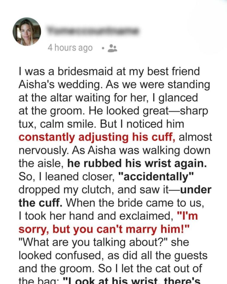 The Groom’s Odd Behavior at My Best Friend’s Wedding Revealed Something None of Us Expected