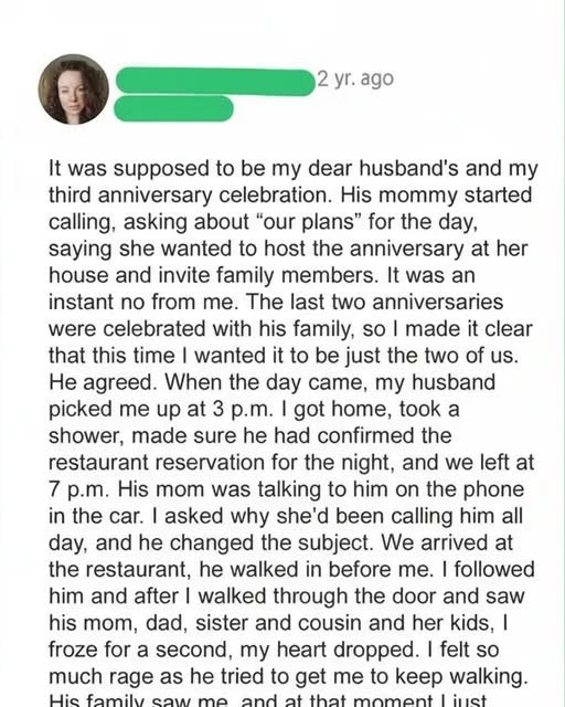My Husband Invited His Entire Family to Our Anniversary Without Telling Me — Here’s How I Responded