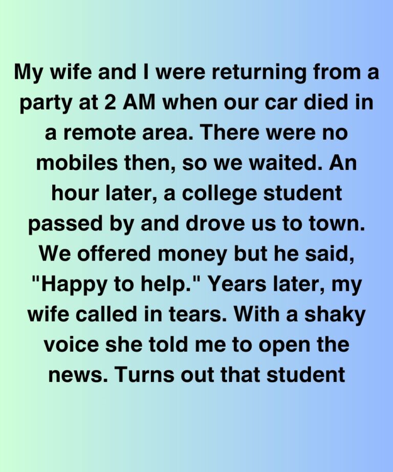 The College Student Who Stopped to Help Us — and the Surprise Years Later