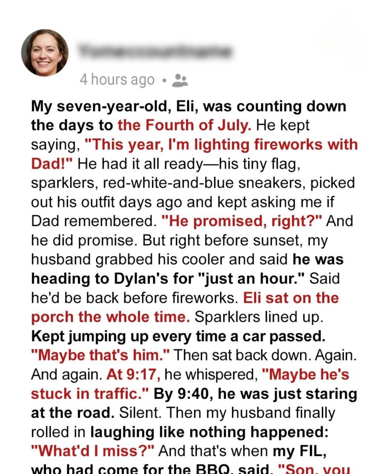 My Son Waited All Night for His Dad on the 4th of July – But He Never Showed